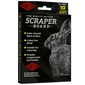 Black Scraperboard 152 x 101mm - 10 sheets