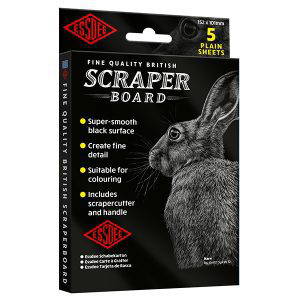 Black Scraperboard 152 x 101mm - 5 sheets