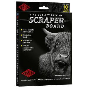 Black Scraperboard 229 x 152mm - 10 sheets