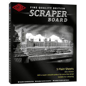 White Scraperboard 610 x 502mm - 5 sheets