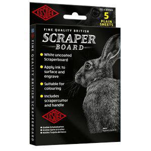 White scraperboard 152 x 101mm - 5 sheets