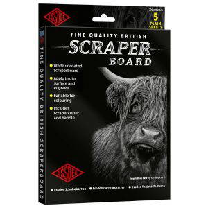 White Scraperboard 229 x 152mm - 5 sheets
