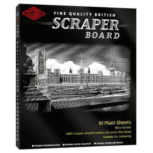White Scraperboard 610 x 502mm - 10 sheets