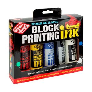 Primary Colours Block Printing Ink Set (Pack of 5 x 100ml)