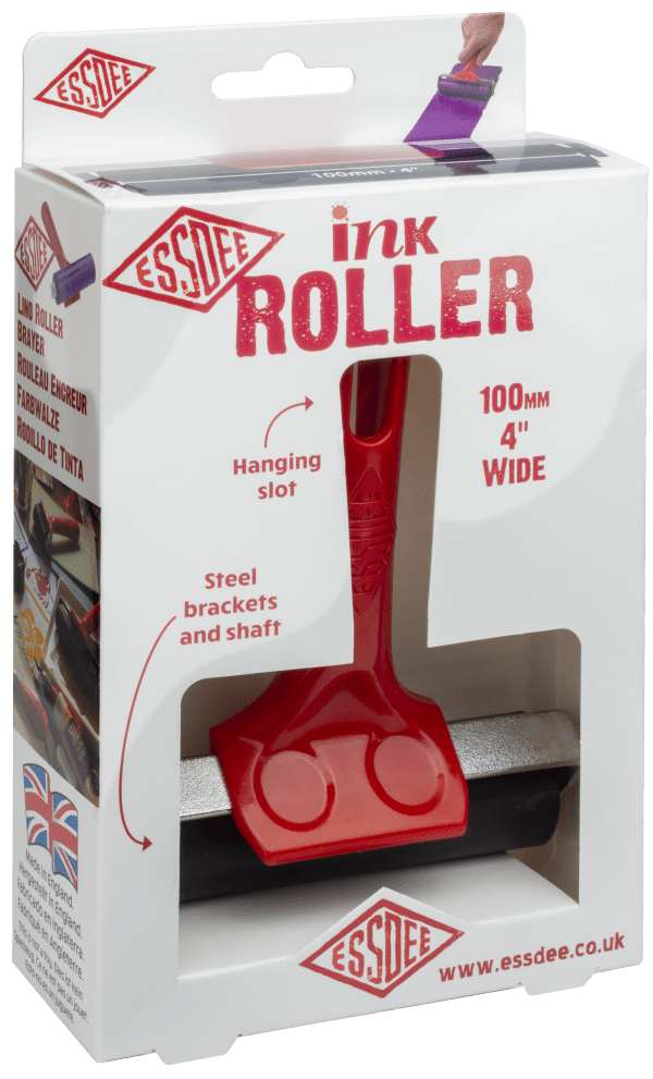 Essdee Ink Roller with red handle 100mm