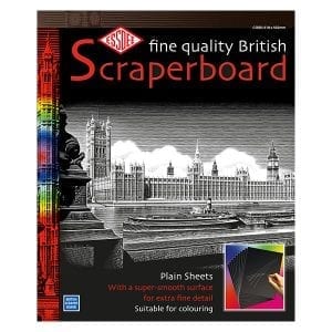 Essdee BLACK Sccraperboard 610 x 502mm pack of 5