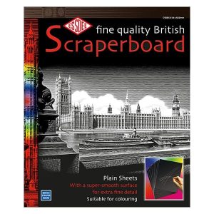 White scraperboard 152 x 101mm - 10 sheets CSBW1