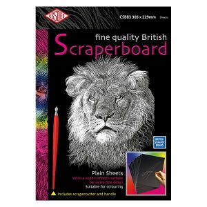 White Scraperboard 502 x 305mm - 10 sheets CSBW4