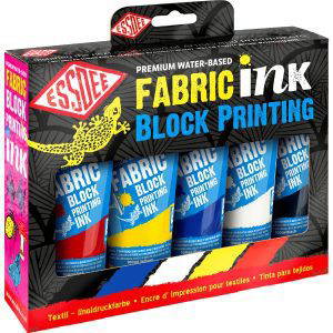 Essdee Fabric Block Printing Ink 5 pack (Primary Colours)