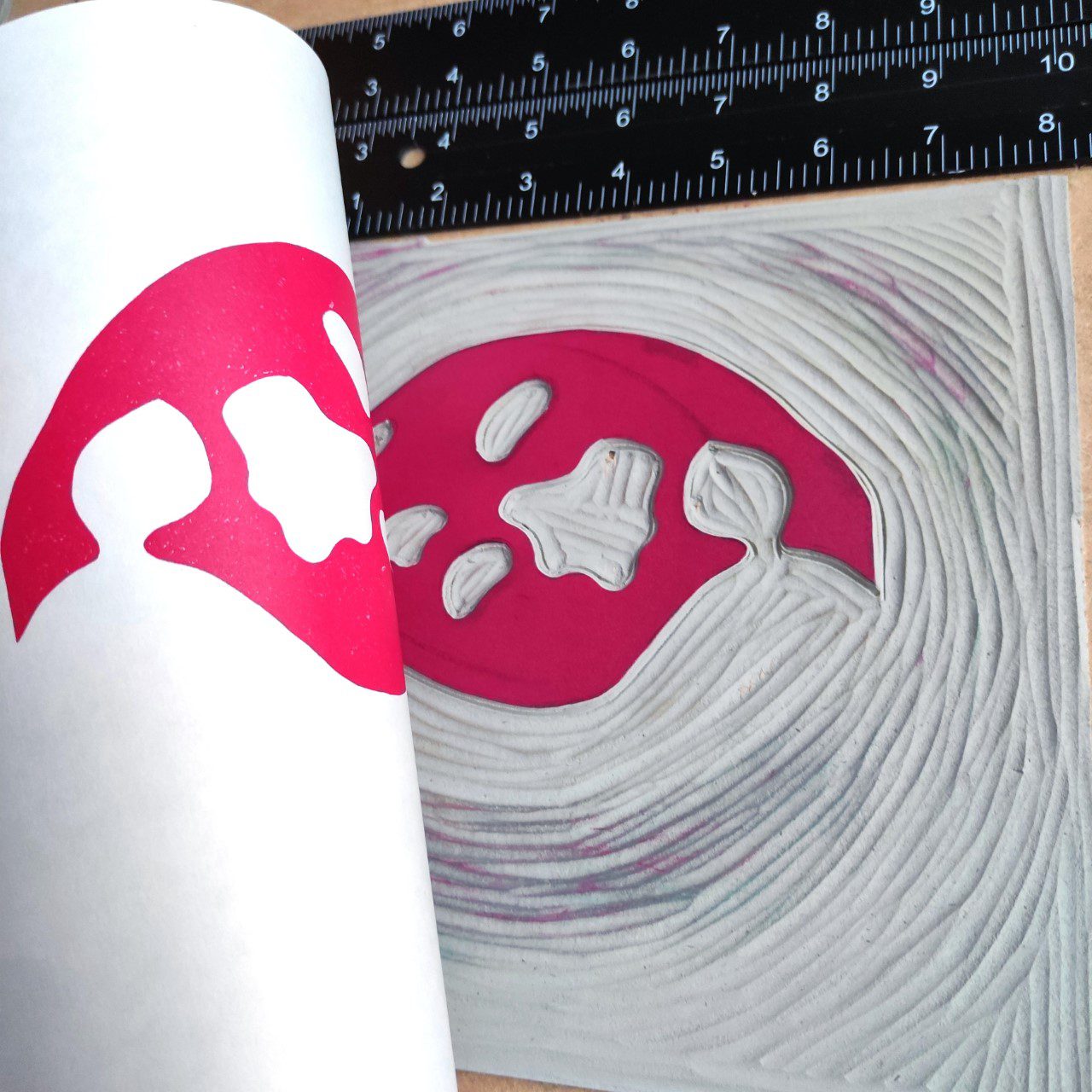 Ladybird linocut blog 9