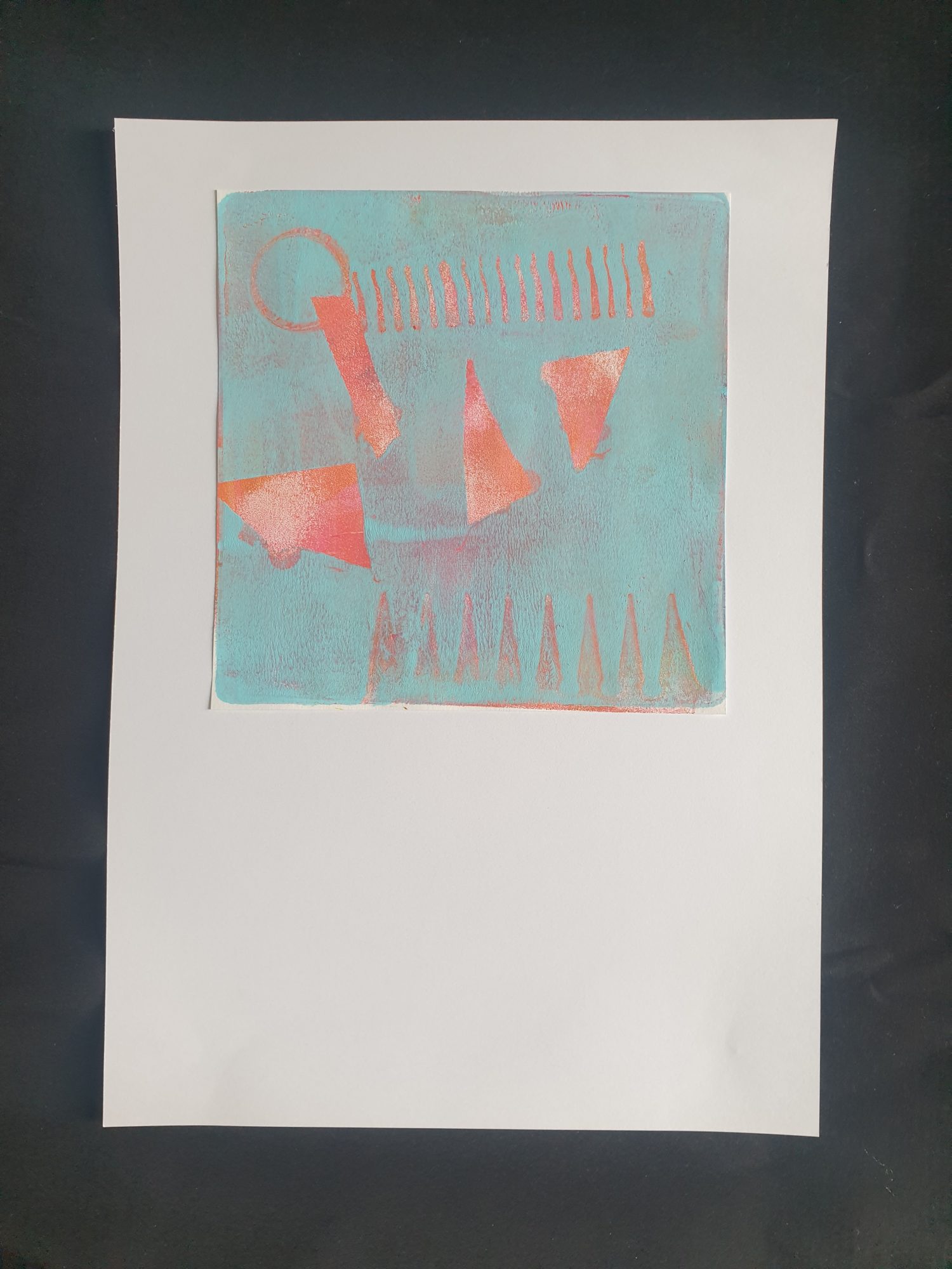 Photo of children learning to monoprint