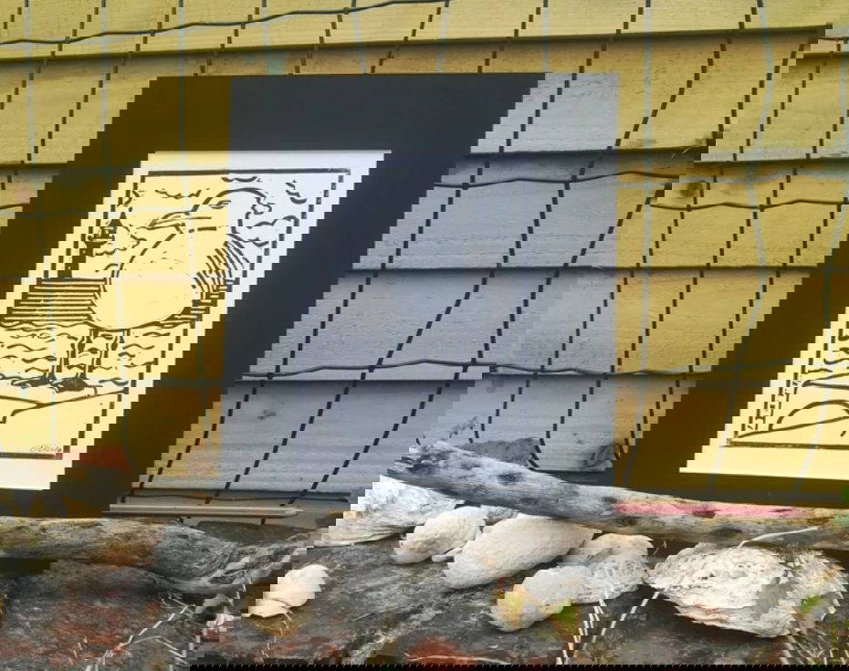 Linoprint of a seagull by linoprint artist Dave Elsom