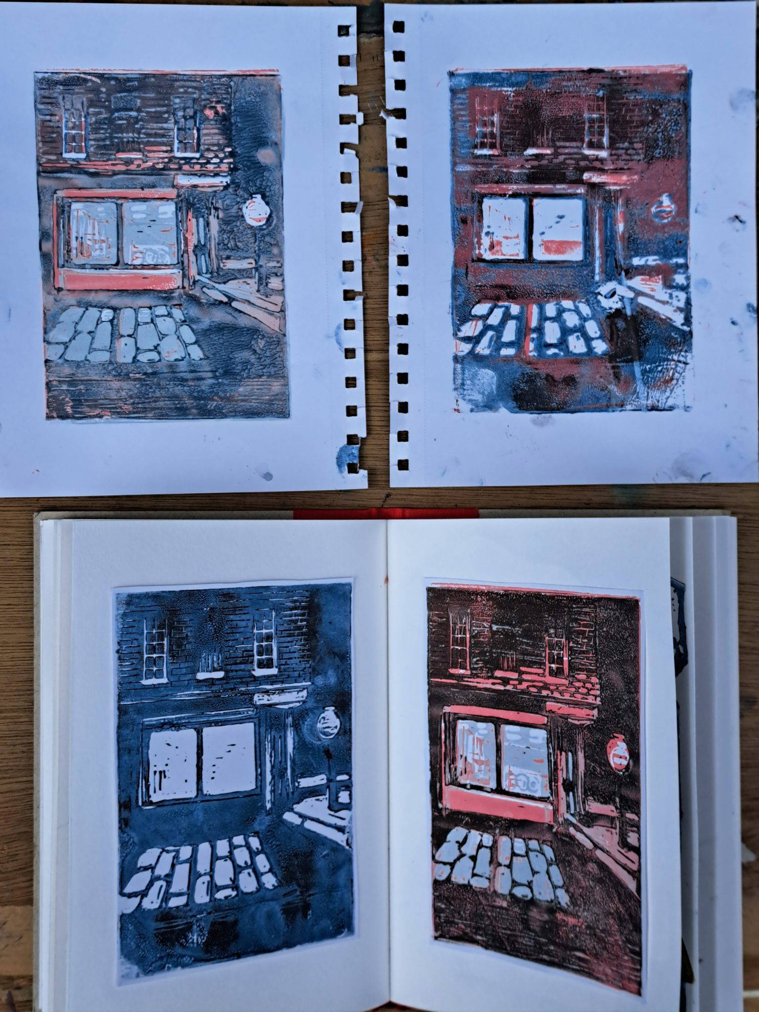Shop Front Lino Print