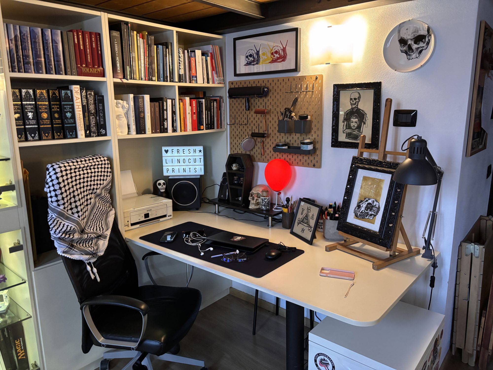 Eneas' Printmaking Desk