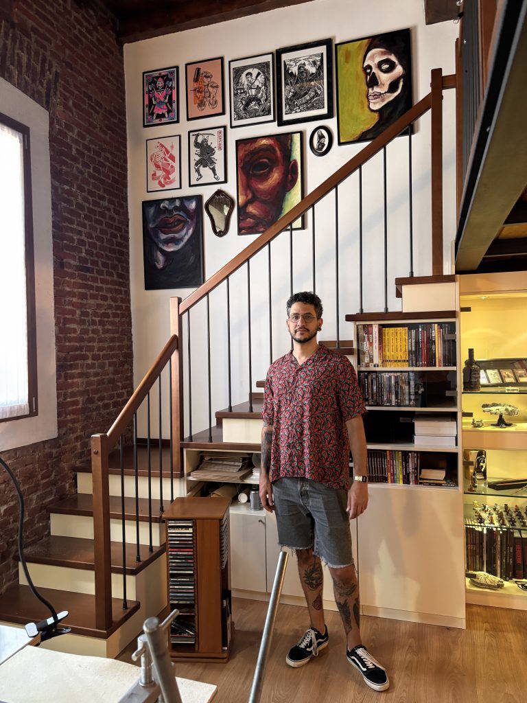 Enea Seregni In his Printmaking studio