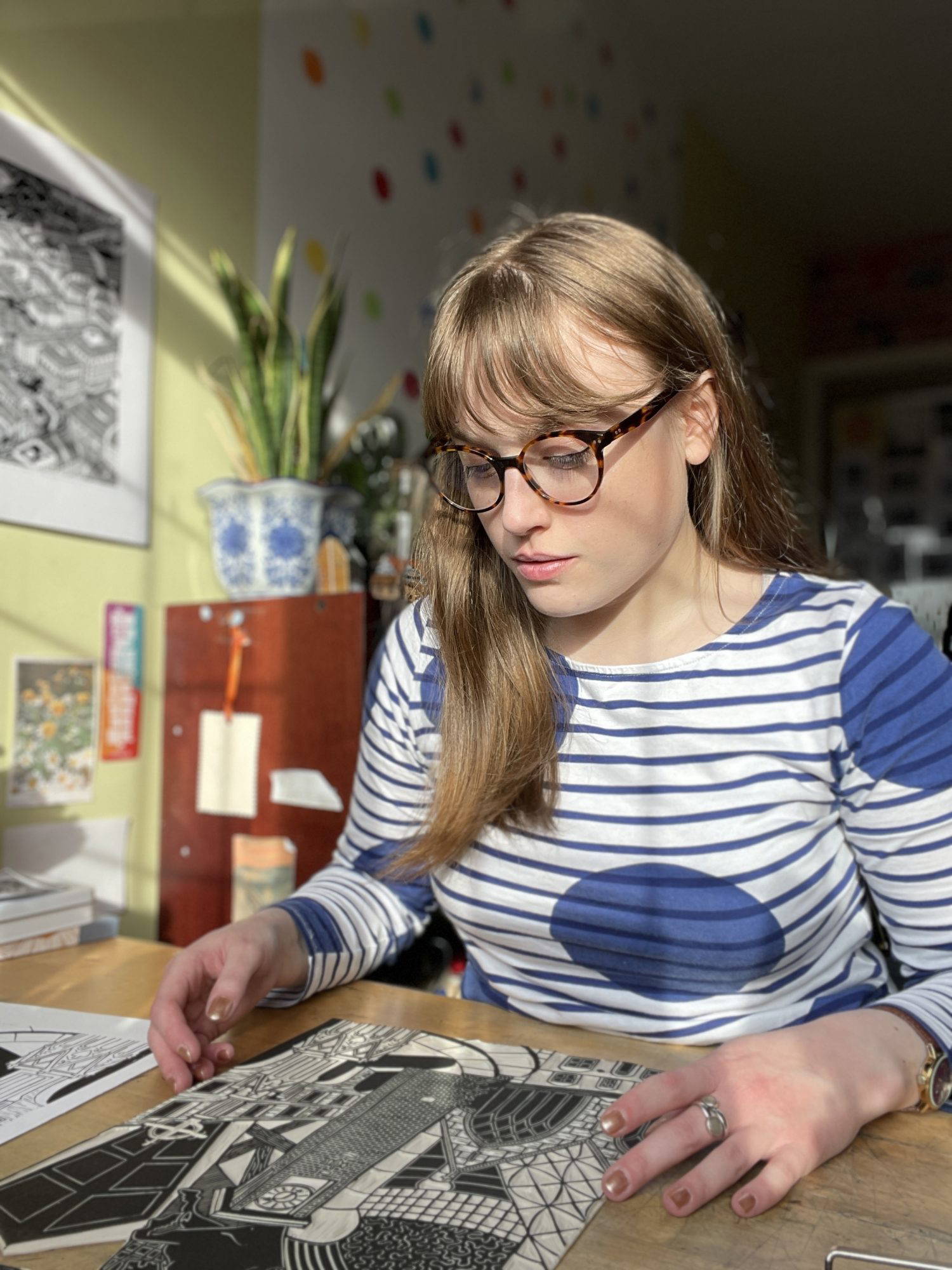 Enea Seregni In his Printmaking studio