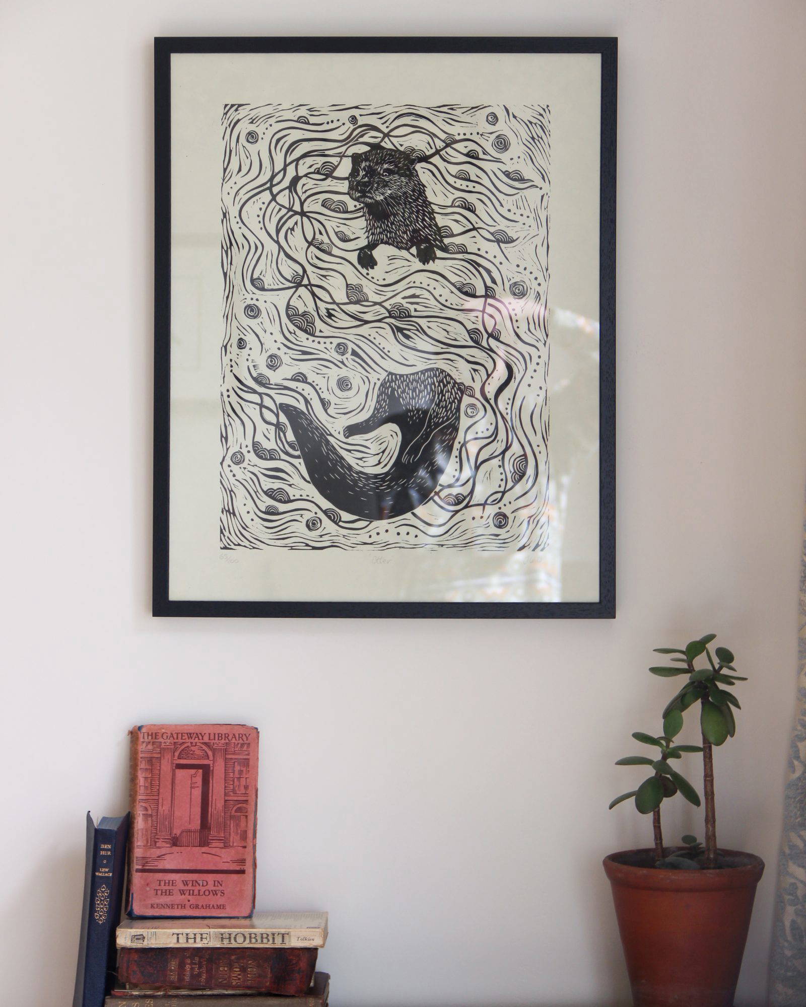 Judith Wilds linoleumtryck med utter