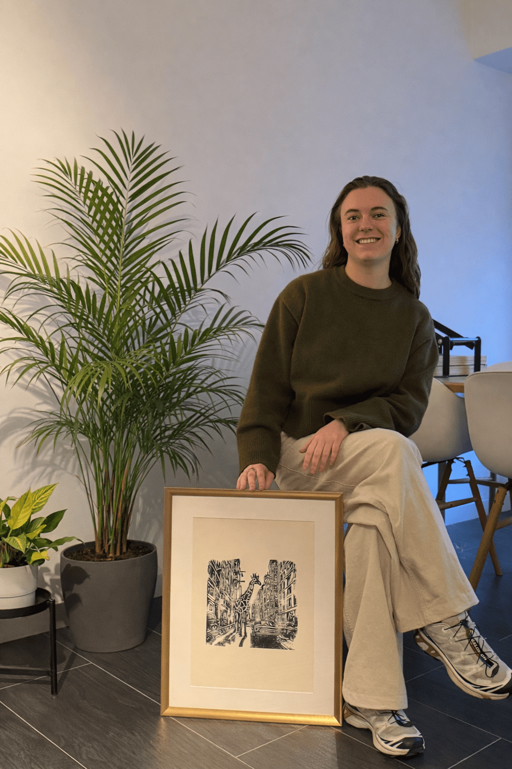 Emeline Bourgois, artiste de gravure sur lino