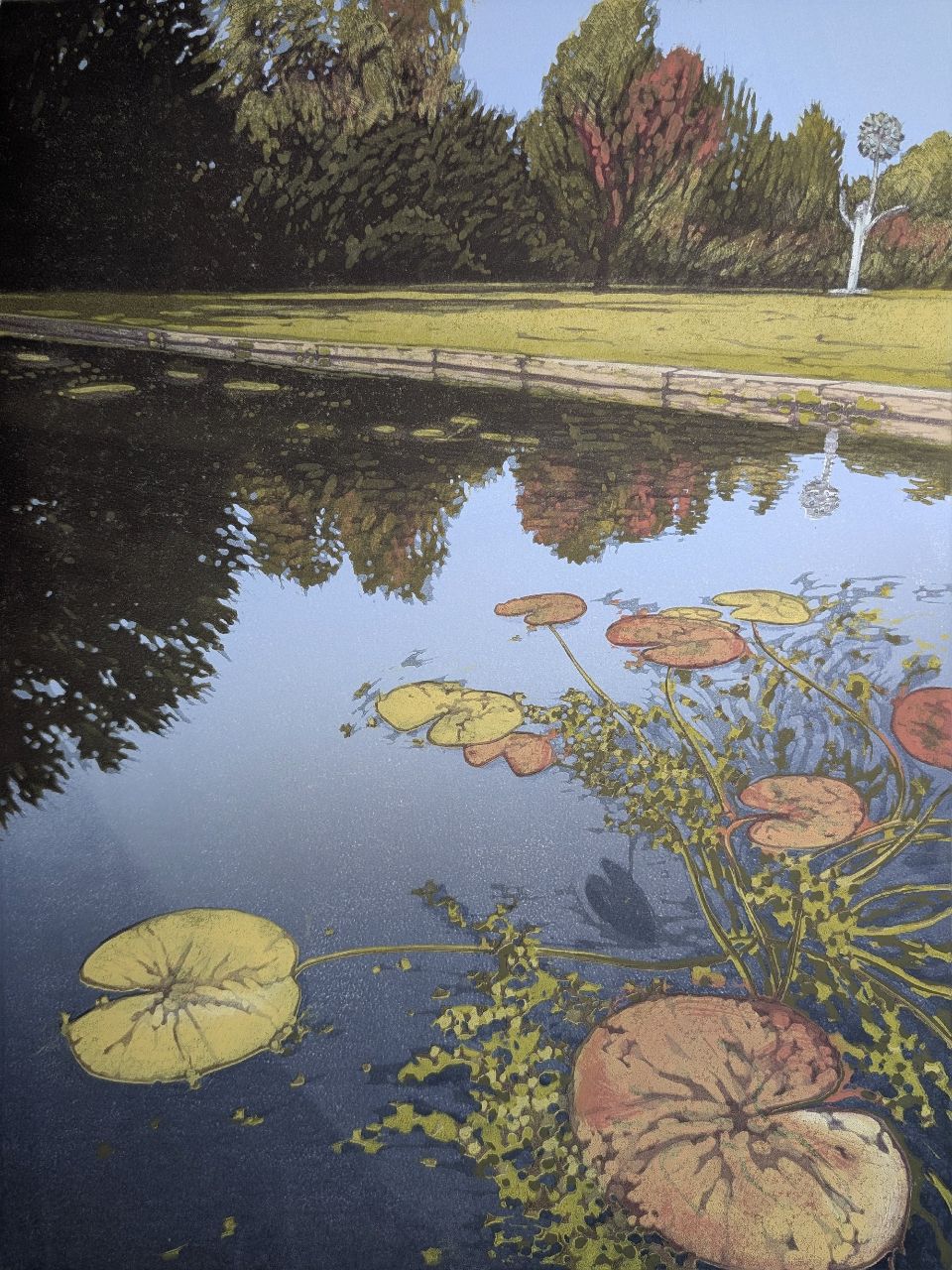 Lino Print Card by Emeline Bourgois