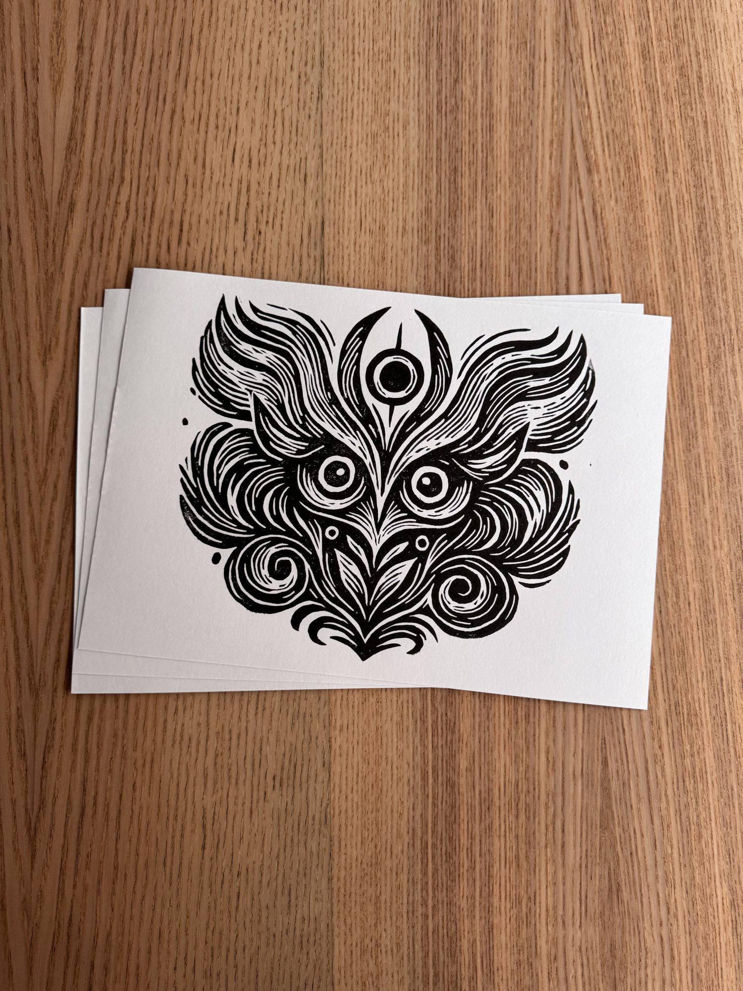 Une linogravure d'Arturas