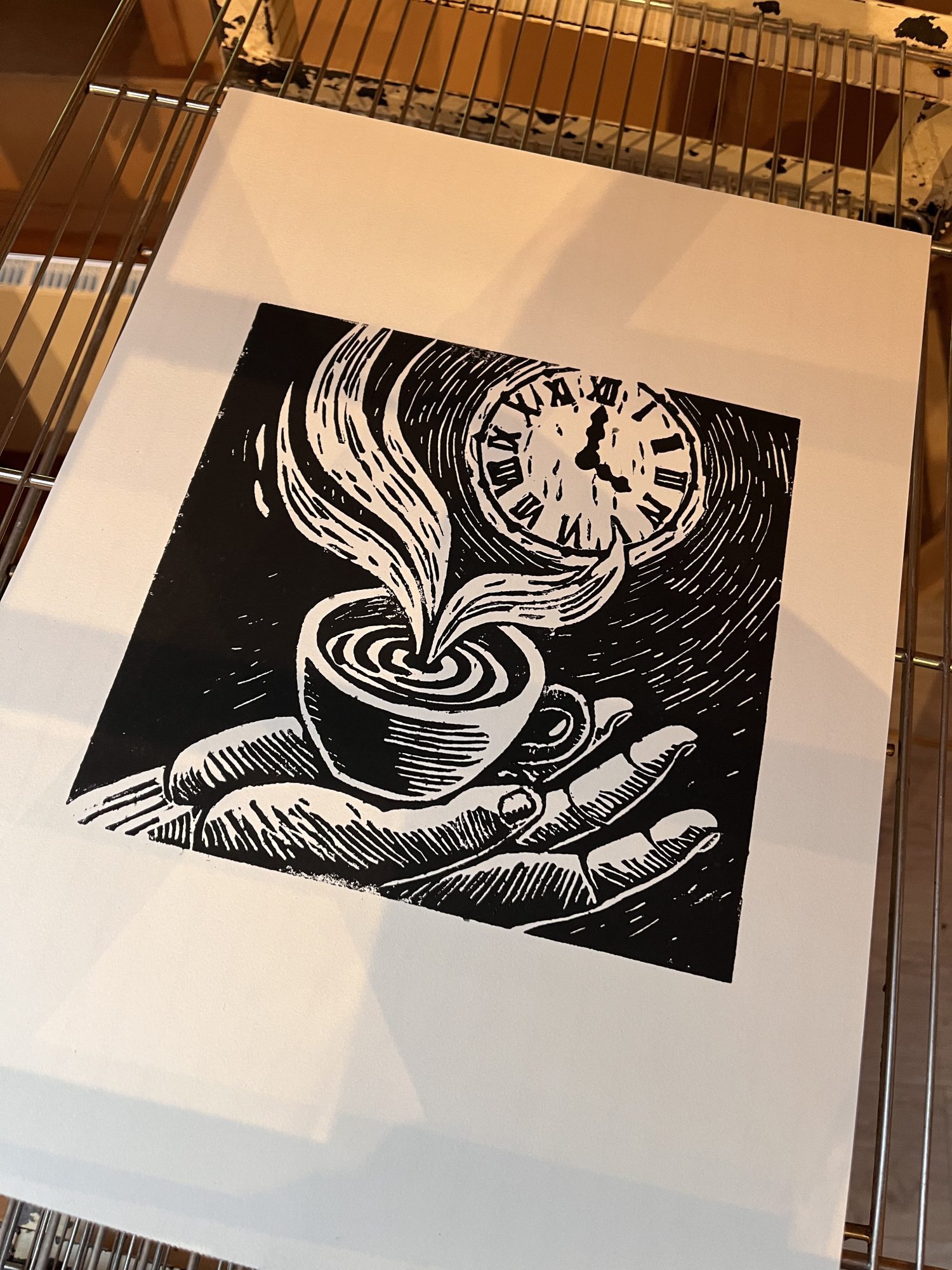 Une linogravure d'Arturas